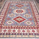5'1"x7',Flint Gray,All Over Floral Design,Hand Knotted ,Vegetal Dyes ,Organic Wool, Oriental Rug - Image 2