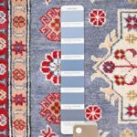 5'1"x7',Flint Gray,All Over Floral Design,Hand Knotted ,Vegetal Dyes ,Organic Wool, Oriental Rug - Image 4