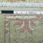 4'1"x5'9" Colorful Willow and Cypress Tree Design Organic Wool Hand Knotted  Oriental Rug - Image 6