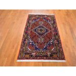 3'4"x5'10" New Persian Hamadan Bird Figurines Pure Wool Hand Knotted Oriental Rug - Image 2