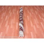 6'1"x6'1" Ivory, Wool and Silk, Hand Knotted, All Over Leaf Design, Thick and Plush, Oriental, Round Rug - Image 5