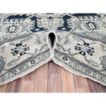 9'x12' Coin Grey, Hand Knotted, Soft Wool, Natural Dyes, Dense Weave,  Peshawar with Serapi Heriz Design, Oriental Rug Sh85446 - Image 5