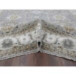 9'10"x13'8" Medium Gray, Pure Wool, Karajeh and Geometric Design, Hand Knotted, Oriental Rug Sh10072 - Image 5