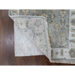 2'6"x18' Misty Gray, Karajeh and Geometric Design, Natural Wool, Hand Knotted, XL Runner, Oriental Rug Sh10075 - Image 3