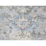8'4"x11'6" Cloud Gray, Heriz All Over Design, 100% Pure Wool, Zero Pile, Shaved Low, Hand Knotted, Natural Dyes, Oriental Rug Sh10123 - Image 8