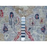 8'2"x11'5" Slate Gray, Antiqued Tabriz Design, Distressed, Zero Pile, Shaved Low, 100% Wool, Hand Knotted, Oriental Rug Sh10138 - Image 7