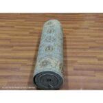 2'6"x14' Reverie Blue With Casabianca White Border, Hand Knotted, Soft and Shiny Wool, Natural Dyes, Agra Shah Abbas With Flower Pattern and Leafy Vines, Densely Woven, Runner Oriental Rug Sh76033 - Image 5