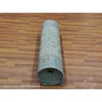2'6"x14' Arctic Blue, Organic Wool, Hand Knotted, Vegetable Dyes Denser Weave, Agra, Shah Abbas Floral Design, Runner Oriental Rug Sh76050 - Image 5