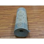 2'8"x29'10" Celeste Blue, High Quality Wool, Natural Dyes, Shah Abbas Floral Vines Design, Hand Knotted, XL Runner Oriental Agra Rug Sh76054 - Image 5
