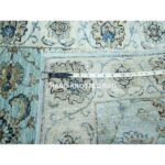 2'7"x14' Morning Blue, Agra, Shah Abbas Flower Vines Design, Luxurious Wool, Veggie Dyes, Hand Knotted, Denser Weave, Runner, Oriental Rug Sh76116 - Image 7