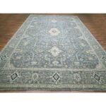 12'x15' Charcoal Gray, Agra, Small Medallion with Oushak Design, Hand Knotted, Pure Wool, Denser Weave, Natural Dyes, Oversized, Oriental Rug Sh76117 - Image 2