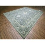 12'x15' Charcoal Gray, Agra, Small Medallion with Oushak Design, Hand Knotted, Pure Wool, Denser Weave, Natural Dyes, Oversized, Oriental Rug Sh76117 - Image 3