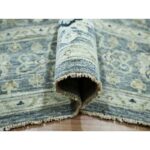 12'x15' Charcoal Gray, Agra, Small Medallion with Oushak Design, Hand Knotted, Pure Wool, Denser Weave, Natural Dyes, Oversized, Oriental Rug Sh76117 - Image 5