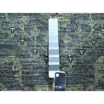 12'x15' Charcoal Gray, Agra, Small Medallion with Oushak Design, Hand Knotted, Pure Wool, Denser Weave, Natural Dyes, Oversized, Oriental Rug Sh76117 - Image 7