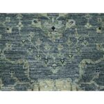 12'x15' Charcoal Gray, Agra, Small Medallion with Oushak Design, Hand Knotted, Pure Wool, Denser Weave, Natural Dyes, Oversized, Oriental Rug Sh76117 - Image 8