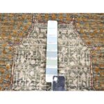 10'x14'3" Spanish Gray with Gold, Mamluk Design Pre Historic 14th Century Influence, Vegetable Dyes, Organic Wool, Hand Knotted, Oriental Rug Sh76130 - Image 7