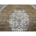 10'x14'3" Spanish Gray with Gold, Mamluk Design Pre Historic 14th Century Influence, Vegetable Dyes, Organic Wool, Hand Knotted, Oriental Rug Sh76130 - Image 8