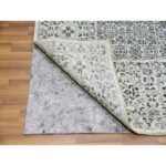 9'x12'2" Diamond White, Mamluk Dynasty Pattern, Tone on Tone, Undyed Vibrant Wool, Hand Knotted, Oriental Rug Sh79987 - Image 5