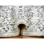 9'x12'2" Diamond White, Mamluk Dynasty Pattern, Tone on Tone, Undyed Vibrant Wool, Hand Knotted, Oriental Rug Sh79987 - Image 6