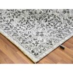 9'x12'2" Diamond White, Mamluk Dynasty Pattern, Tone on Tone, Undyed Vibrant Wool, Hand Knotted, Oriental Rug Sh79987 - Image 7