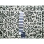 9'x12'2" Diamond White, Mamluk Dynasty Pattern, Tone on Tone, Undyed Vibrant Wool, Hand Knotted, Oriental Rug Sh79987 - Image 8