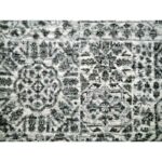 9'x12'2" Diamond White, Mamluk Dynasty Pattern, Tone on Tone, Undyed Vibrant Wool, Hand Knotted, Oriental Rug Sh79987 - Image 9