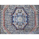 7'10"x10' Coventry Gray, Pre Historic Mamluk Design, Organic Wool, Natural Dyes, Hand Knotted Fine Aryana Oriental Rug Sh88728 - Image 8