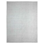 8'9"x11'9" Titan White, Shabby Chic, Single Color, Natural Dyes With Plain Design, Pure And Soft Wool, Modern Peshawar, Hand Knotted, Oriental Rug Sh88776