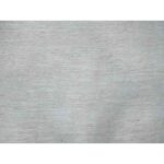 8'9"x11'9" Titan White, Shabby Chic, Single Color, Natural Dyes With Plain Design, Pure And Soft Wool, Modern Peshawar, Hand Knotted, Oriental Rug Sh88776 - Image 8