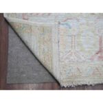8'9"x12' Silver Gray, Afghan Angora Oushak, Wool Weft, Hand Knotted With All Over Tribal Flower Design, Vegetable Dyes, Oriental Rug Sh88863 - Image 4
