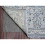 8'9"x11'6" Lazy Gray, Hand Knotted Shiny Wool, Natural Dyes, Fine Silver Wash Peshawar All Over Design, Oriental Rug Sh88982 - Image 4