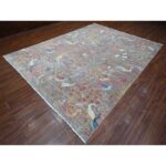 9'x12' Delray Gray, Peshawar Bird Paradise Design, Hand Knotted, Organic Wool Abrash, Vegetable Dyes, Oriental Rug Sh88993 - Image 3