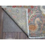 9'x12' Delray Gray, Peshawar Bird Paradise Design, Hand Knotted, Organic Wool Abrash, Vegetable Dyes, Oriental Rug Sh88993 - Image 4