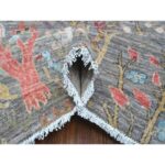 9'x12' Delray Gray, Peshawar Bird Paradise Design, Hand Knotted, Organic Wool Abrash, Vegetable Dyes, Oriental Rug Sh88993 - Image 5