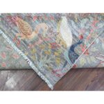 9'x12' Delray Gray, Peshawar Bird Paradise Design, Hand Knotted, Organic Wool Abrash, Vegetable Dyes, Oriental Rug Sh88993 - Image 6