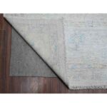 9'x11'8" Titan White, Afghan Angora Oushak, Hand Knotted With Wool Weft, Vegetable Dyes With Village Floral Elements All Over Design, Oriental Rug Sh89171 - Image 4