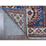 2'8"x8' Battleship Gray, Hand Knotted Afghan Super Kazak with All Over Motifs, Natural Dyes, Extra Soft Wool XL Runner Oriental Rug Sh89433 - Image 2