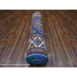 2'8"x8' Battleship Gray, Hand Knotted Afghan Super Kazak with All Over Motifs, Natural Dyes, Extra Soft Wool XL Runner Oriental Rug Sh89433 - Image 4