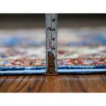 2'8"x8' Battleship Gray, Hand Knotted Afghan Super Kazak with All Over Motifs, Natural Dyes, Extra Soft Wool XL Runner Oriental Rug Sh89433 - Image 5