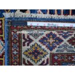 2'8"x8' Battleship Gray, Hand Knotted Afghan Super Kazak with All Over Motifs, Natural Dyes, Extra Soft Wool XL Runner Oriental Rug Sh89433 - Image 6