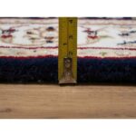 2'6"x10' Vulcan Blue, Nain with Center Flower Medallion Design, Hand Knotted, Wool and Silk, 250 KPSI, Runner, Oriental Rug Sh90989 - Image 7