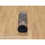 2'7"x10'2" Prussian Blue, Denser Weave, Hand Knotted, Antiqued Fine Heriz Re-Creation, Soft and Velvety Wool, Runner Oriental Rug Sh91089 - Image 6