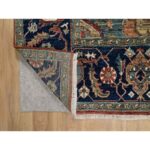 8'x10' Brick Red, Denser Weave, Heriz Revival with Medallion Design, Hand Spun New Zealand Wool, Hand Knotted, Oriental Rug Sh91217 - Image 4