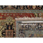 3'1"x5' Brick Red, Hand Knotted, Heriz Revival with Medallion Design, Densely Woven, Hand Spun New Zealand Wool, Oriental Rug Sh91235 - Image 8