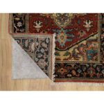 2'8"x8' Auburn Red, Hand Knotted, Densely Woven, Heriz Revival with Medallion Design, Hand Spun New Zealand Wool, Runner, Oriental Rug Sh91241 - Image 3