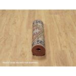 2'8"x8' Auburn Red, Hand Knotted, Densely Woven, Heriz Revival with Medallion Design, Hand Spun New Zealand Wool, Runner, Oriental Rug Sh91241 - Image 6