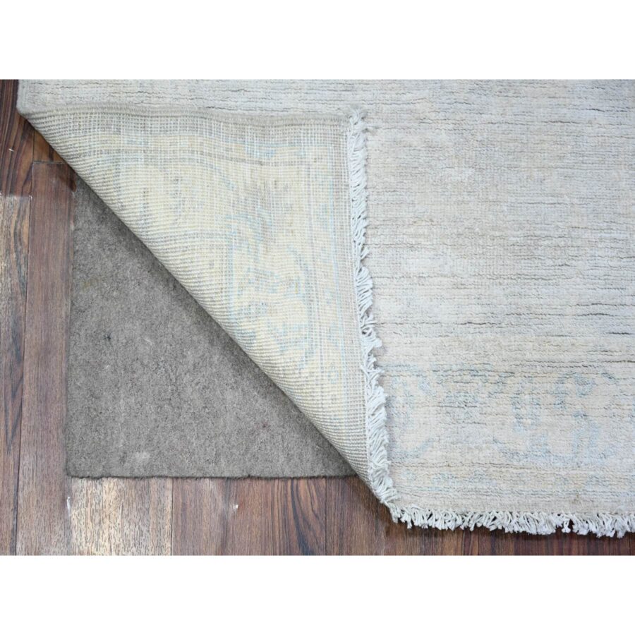 3'x4'10" Cream Color, Hand Knotted, White Wash Peshawar with Faded Design, Vegetable Dyes, 100% Wool, Oriental Rug Sh74651 - Image 2