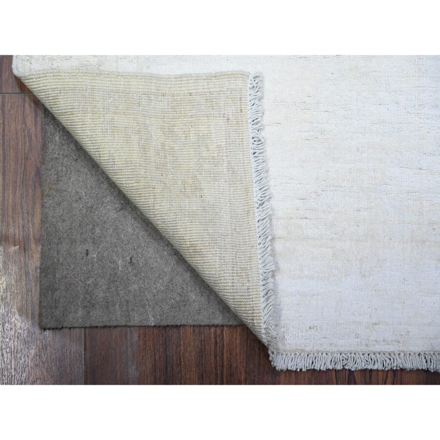 3'x4'9" Aircraft White, White Wash Peshawar with Faded Colors, Soft Wool, Hand Knotted, Oriental Rug Sh74871 - Image 2