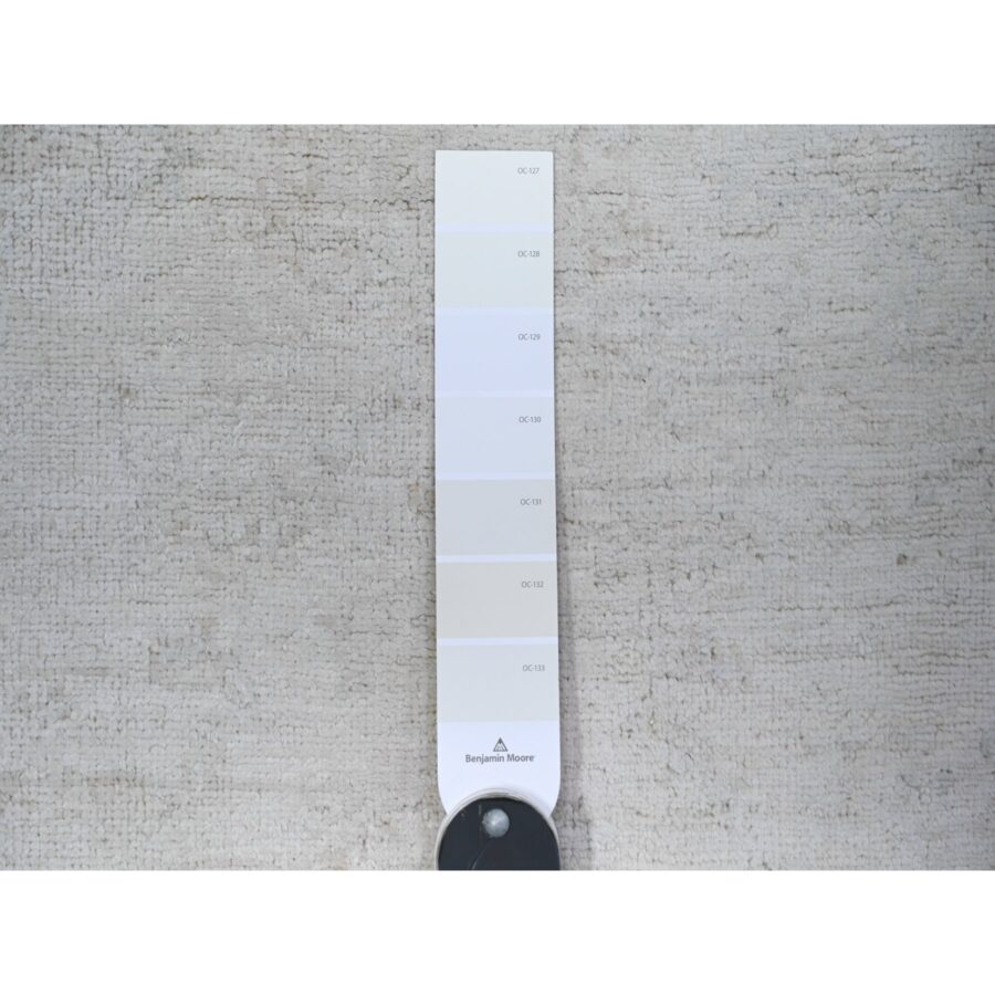 3'x4'9" Aircraft White, White Wash Peshawar with Faded Colors, Soft Wool, Hand Knotted, Oriental Rug Sh74871 - Image 3