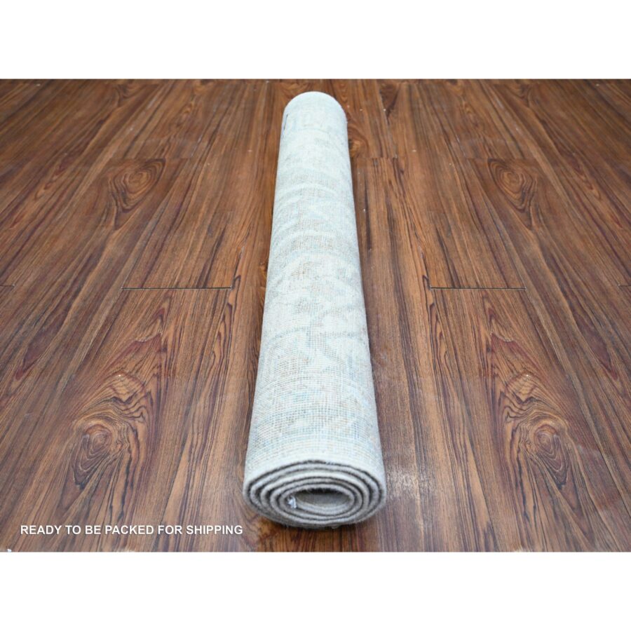 3'x5' Lexicon Ivory, Extra Soft Wool, Hand Knotted, Natural Dyes Finer Peshawar with All Over Pattern, Oriental Rug Sh74960 - Image 4